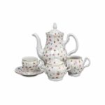 Set de cafea pentru 6 persoane Dună aurie cu flori Berna