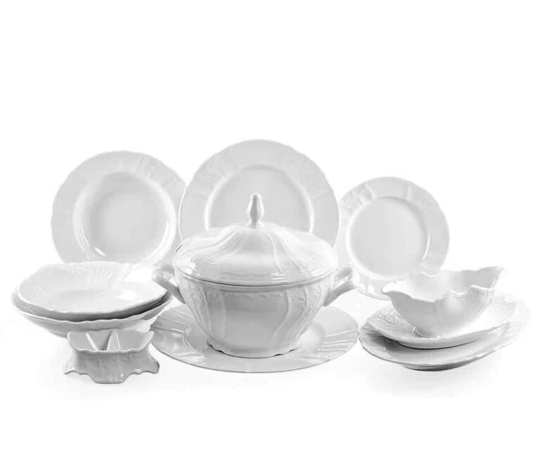 Set de prânz pentru 6 persoane Berna alb