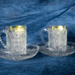 Cesti de cafea taiate cristal 75 ml set 2 bucati
