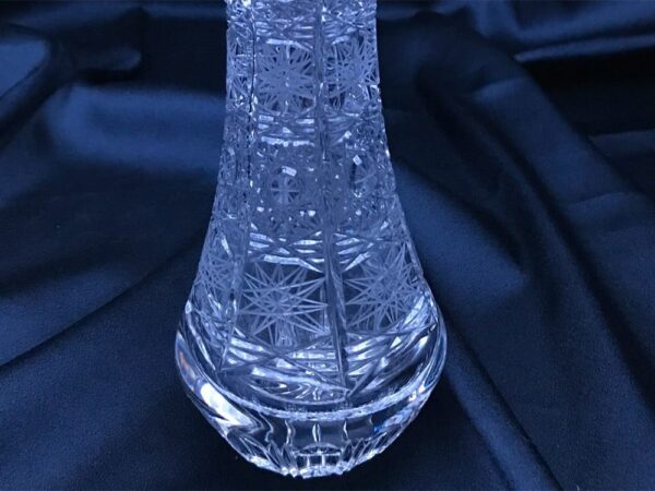 Krištáľová brúsená váza 23 cm