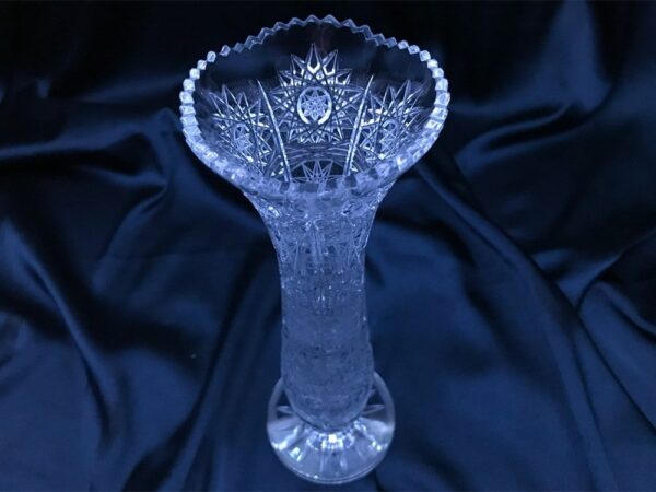 Krištáľová brúsená váza 23 cm