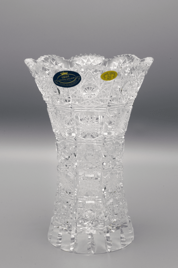 Krištáľová brúsená váza ÚSVIT 18 cm