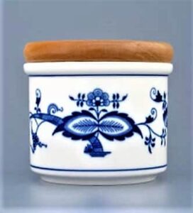 Cibulák – Dóza s dreveným uzáverom 0,30l – originálny cibuľový porcelán 1. akosť