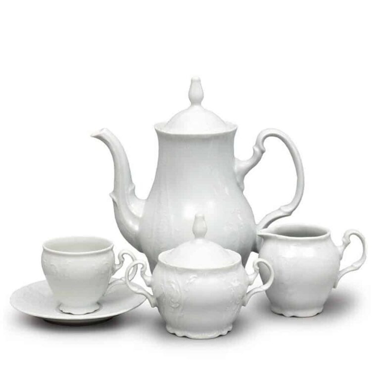 Set de cafea pentru 6 persoane Berna alb