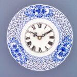 Cibulák – Hodiny prelamované 18 cm – originálny cibuľový porcelán 1. akosť