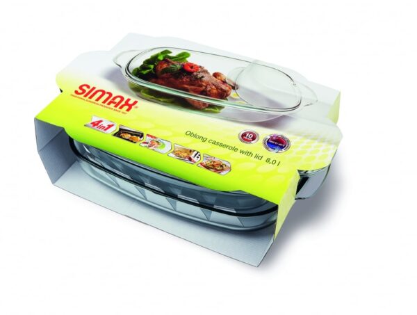 SIMAX Tava de copt din sticlă 8 L - imagine 2