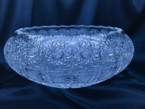 Krištálová brúsená miska 25 cm