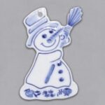 Cibulák – Vianočná ozdoba – snehuliak 7,7 cm – originál cibuľový porcelán 1. akosť