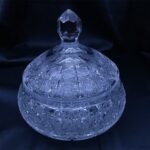 Tăiați borcan de cristal de 16 cm cu capac
