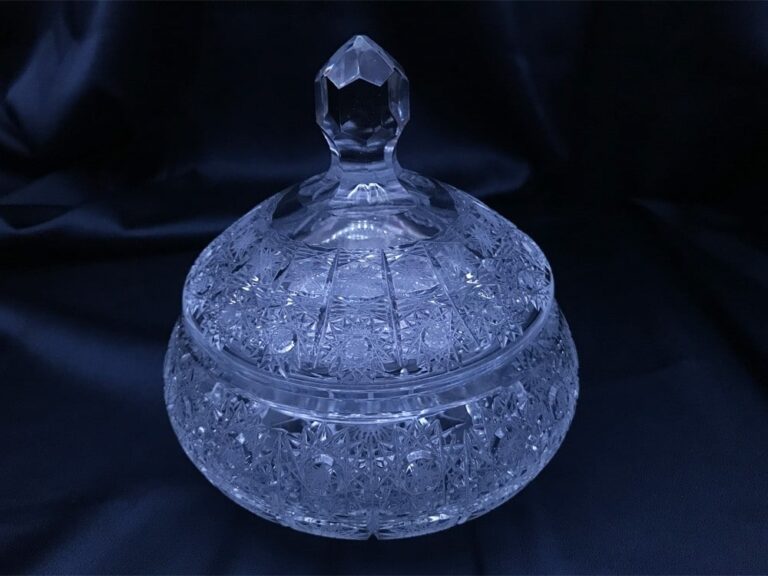 Tăiați borcan de cristal de 16 cm cu capac