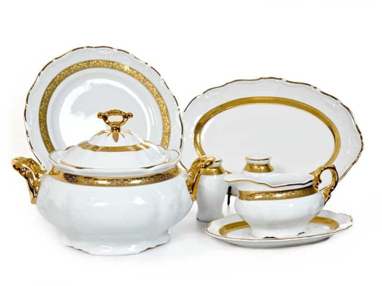 Set de prânz, auriu Marionette pentru 6 persoane