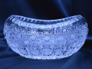 Krištálová brúsená miska gondola 15 cm