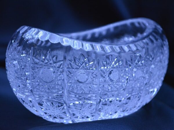 Krištálová brúsená miska gondola 15 cm