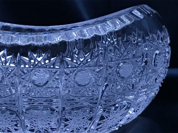 Krištálová brúsená miska gondola 15 cm