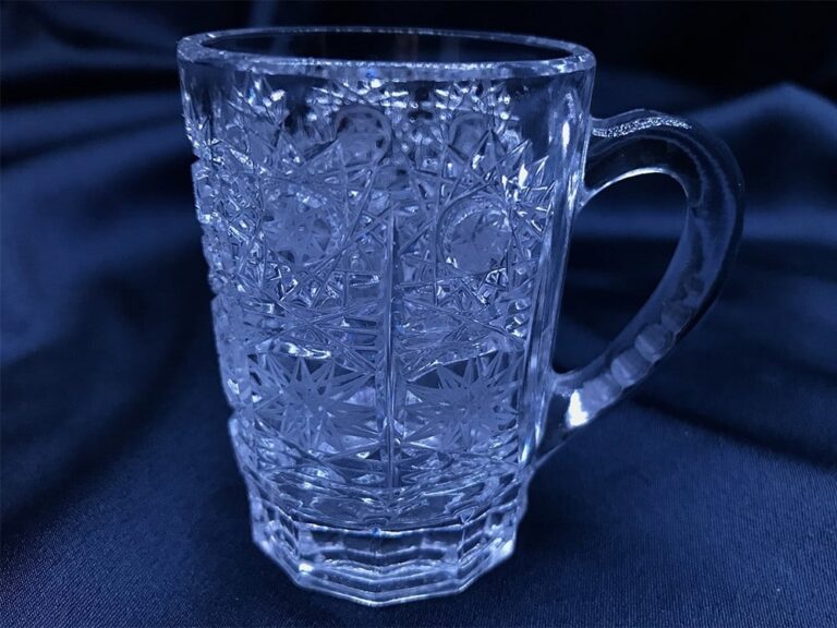 Cesti de cafea taiate cristal 75 ml set de 6 bucati