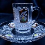 Set de 6 părți pentru pictura manuala cupe cristal taiate 75 ml