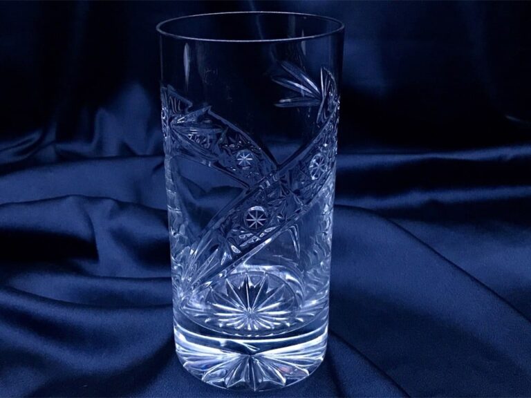 Pahare cristal taiate 380 ml set 6 bucati