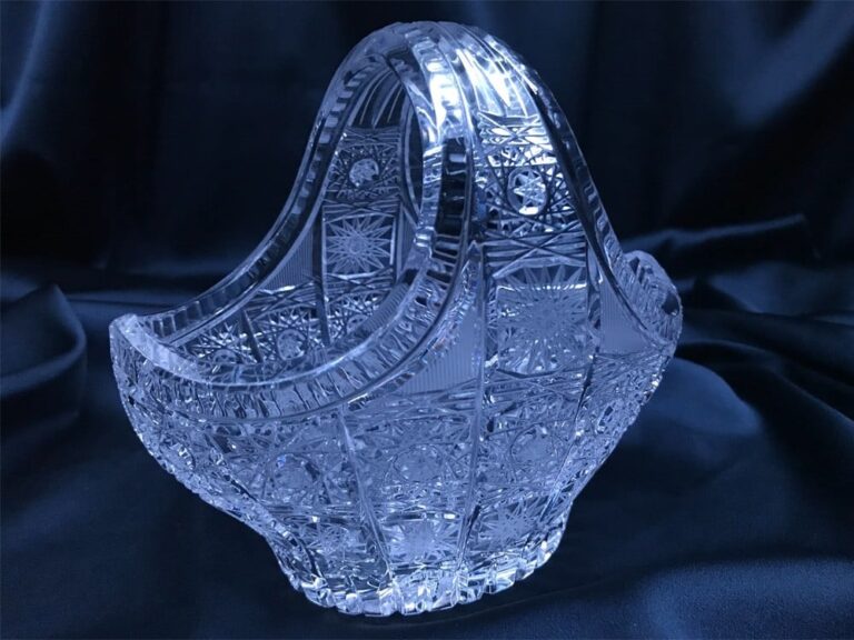 Cos decorativ taiat cristal 14 cm