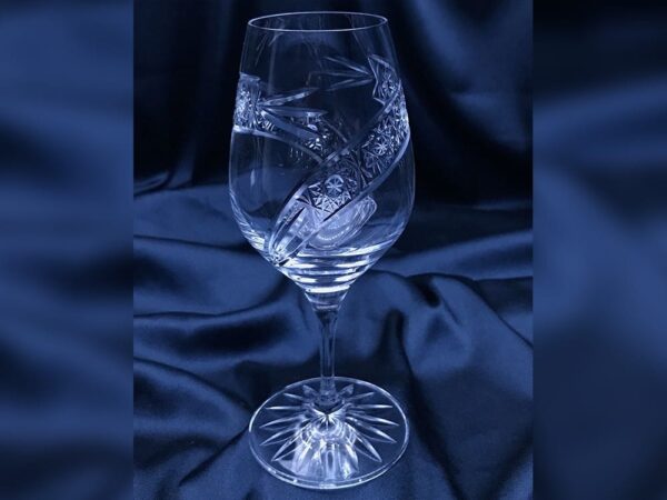 Krištálové brúsené poháre 240 ml set 6 kusov