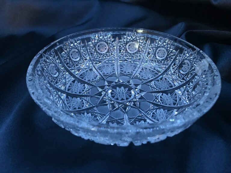Vas de cristal taiat 12 cm