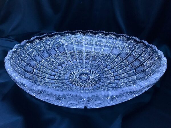 Krištálová brúsená miska 34,5 cm