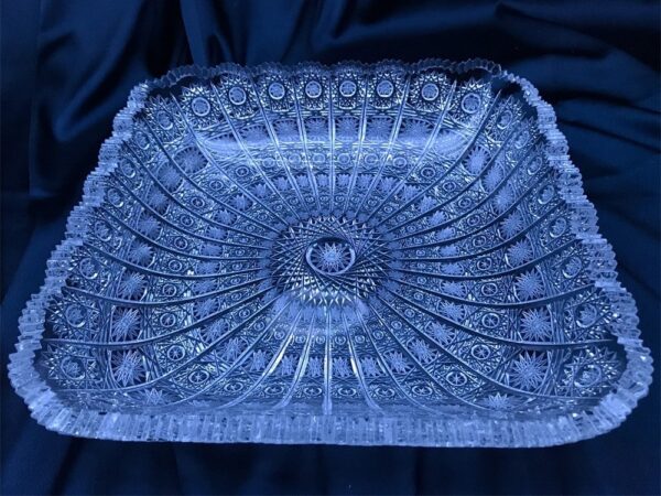 Krištálová brúsená miska 28 cm
