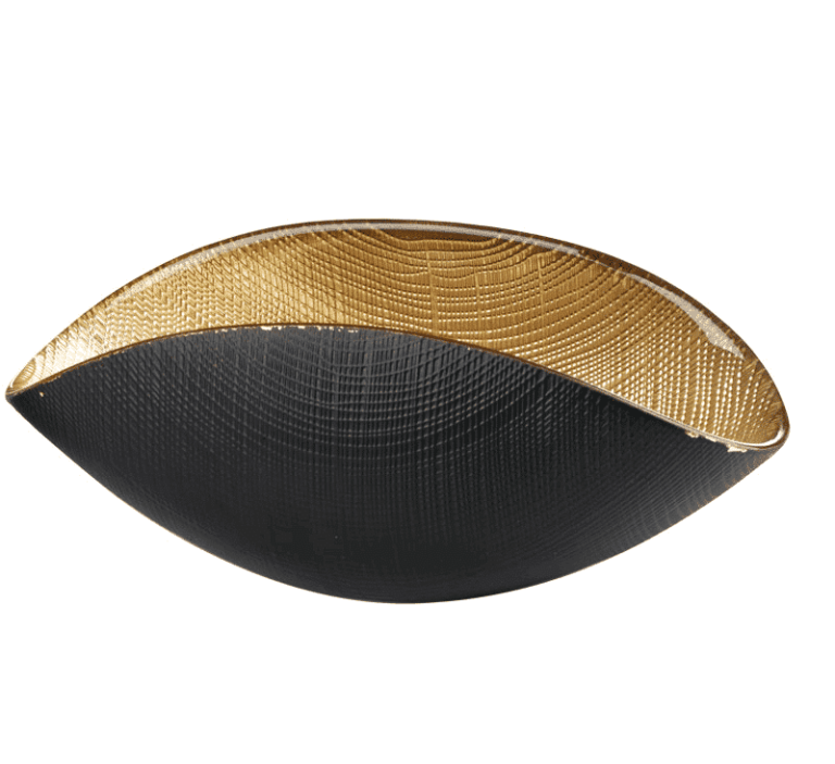 Bol BURA negru mat / auriu 38x18 cm
