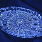 Coaster de cristal taiat 24,5 cm