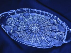 Krištálová brúsená tácka 24,5 cm