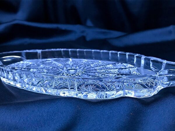 Krištálová brúsená tácka 24,5 cm