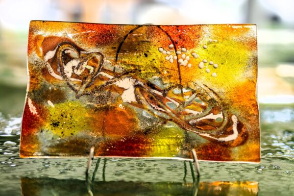 Sticlă de artă Veronika Rusňáková 16x29 cm - imagine 2