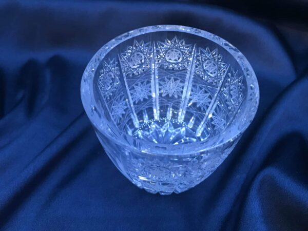 Krištálová brúsená cukornička 10 cm
