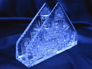 Krištálový brúsený servitovník 14,3 cm