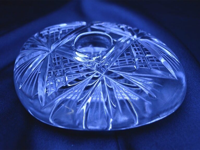 Buton decorativ taiat cristal 13 cm