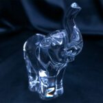 Elefant decorativ taiat cristal 8 cm