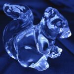 Veverita decorativa taiata cristal 8 cm