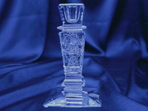 Krištálový brúsený svietnik 13,6 cm