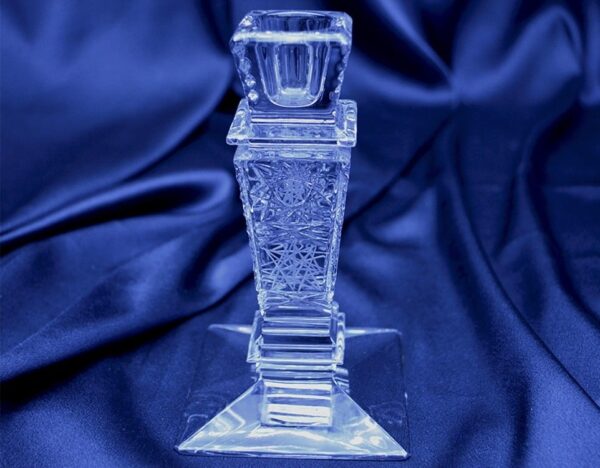 Krištálový brúsený svietnik 13,6 cm