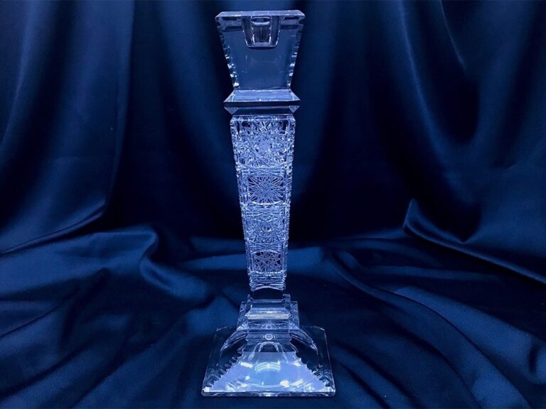 Sfeșnic din cristal tăiat 25,5 cm
