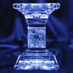 Sfeșnic din cristal tăiat 13,5 cm
