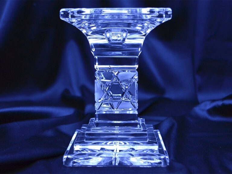 Sfeșnic din cristal tăiat 13,5 cm