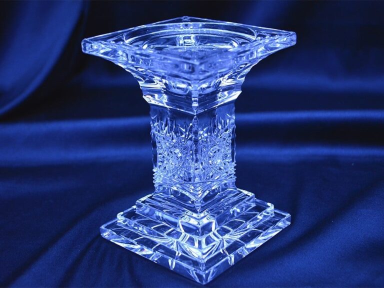 Sfeșnic din cristal tăiat 13,5 cm