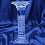 Sfeșnic din cristal tăiat 23 cm
