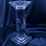 Sfeșnic din cristal tăiat 22 cm