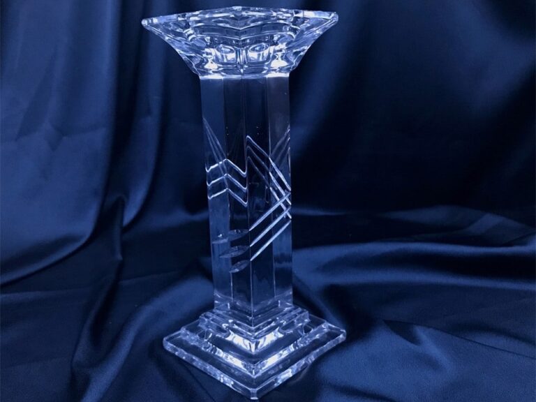 Sfeșnic din cristal tăiat 22 cm