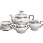 Set de ceai platina Marionette pentru 6 persoane