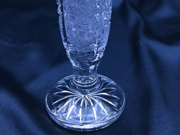 Krištáľová brúsená váza 15 cm