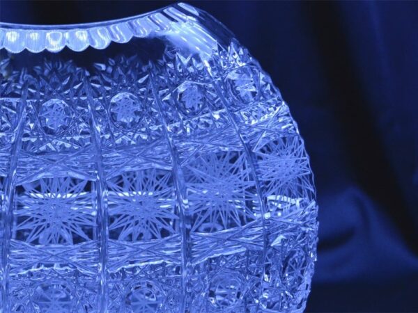 Krištáľová brúsená váza 18 cm