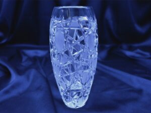 Krištáľová brúsená váza 18 cm