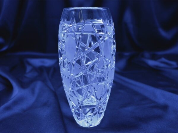 Krištáľová brúsená váza 18 cm